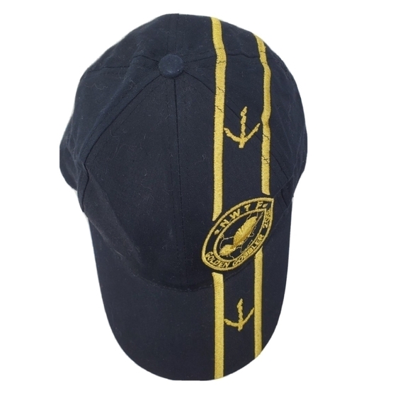 NWTF Turkey Golden Gobbler 2002 Black Gold Ball Cap Adjustable Strapback Hat VTG - Picture 2 of 11